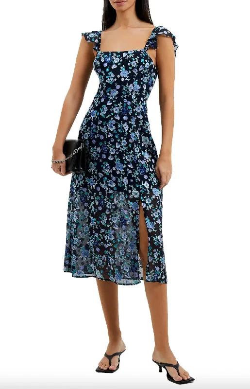 Daily Deals winter dressBette Satin Burnout Dress In Blue