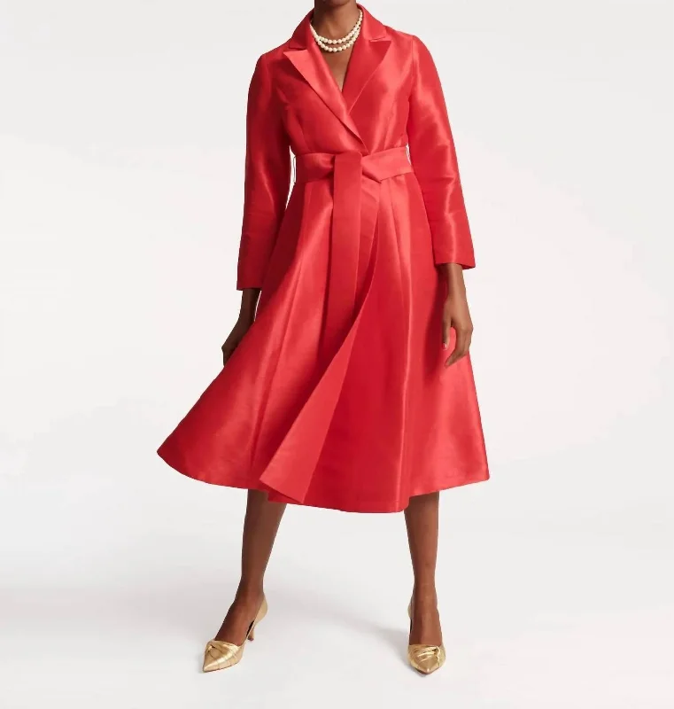 Lucille Wrap Dress In Red