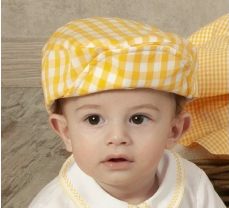 Early Access office dressBoys Yellow Gingham Jeff Cap