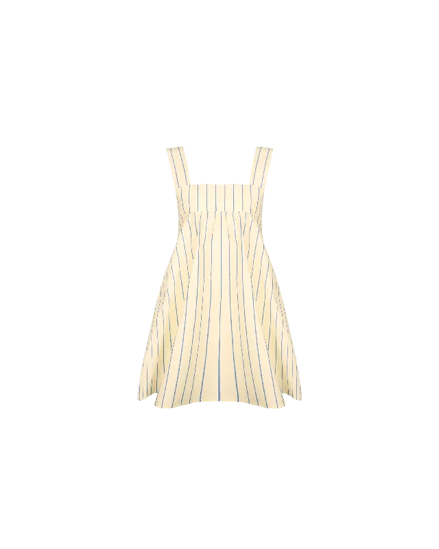Overstock Sale MARGIE TIE MINI DRESS BUTTER NAVY STRIPE