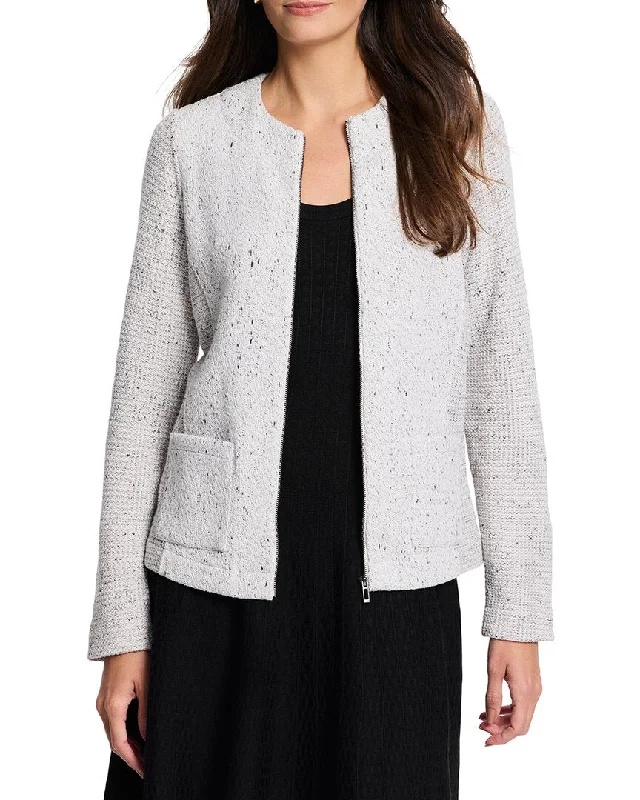 New Deals classic zip-up coatNic & Zoe Zip Front Mix Knit Jacket