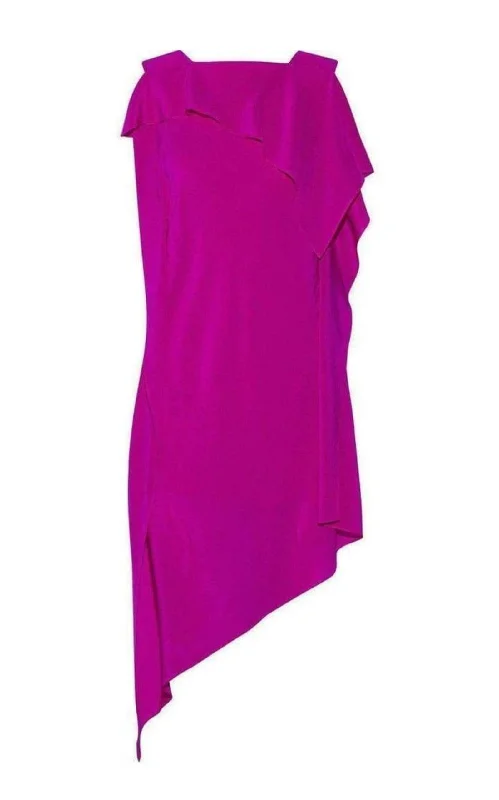 Amazing Deals A-line dressBarrow Asymmetric Silk Crepe de Chine Dress