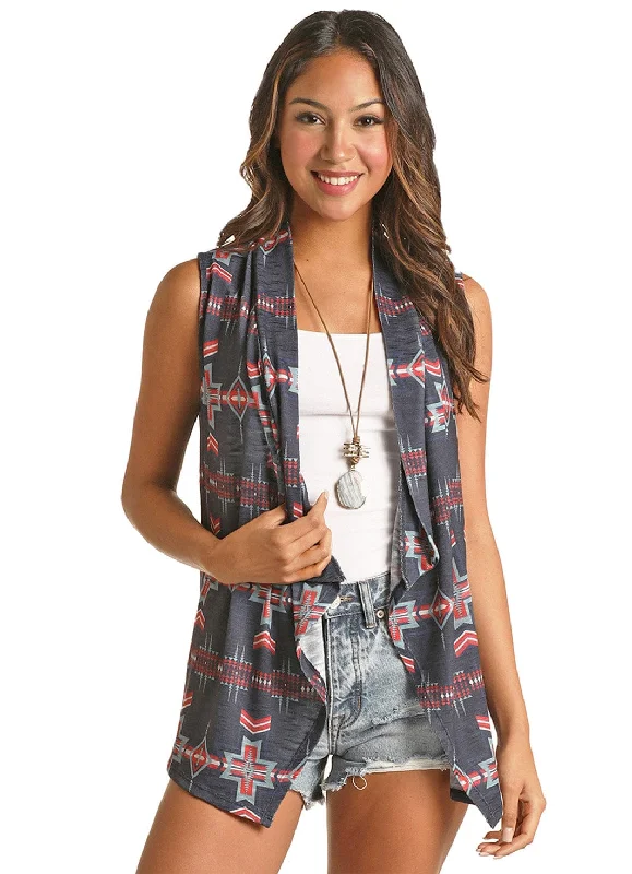 Deal Alert contemporary coatRock & Roll Cowgirl Women's Americana Aztec Print Vest RRWT98RZNR
