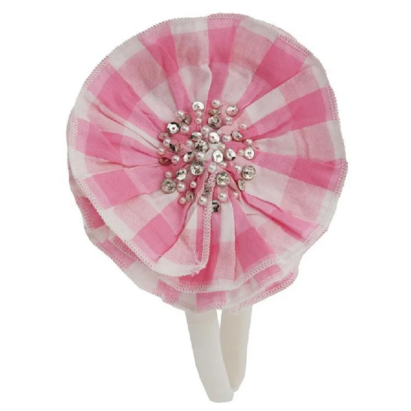 Online Only sleeveless dressPink Gingham Headband