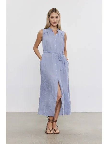 Super Deal draped dressWOVEN LINEN MAXI DRESS