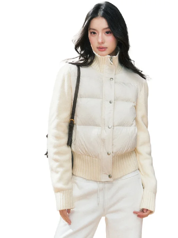 Amazing Deals sleek and warm coatKnitted Down Short Jacket