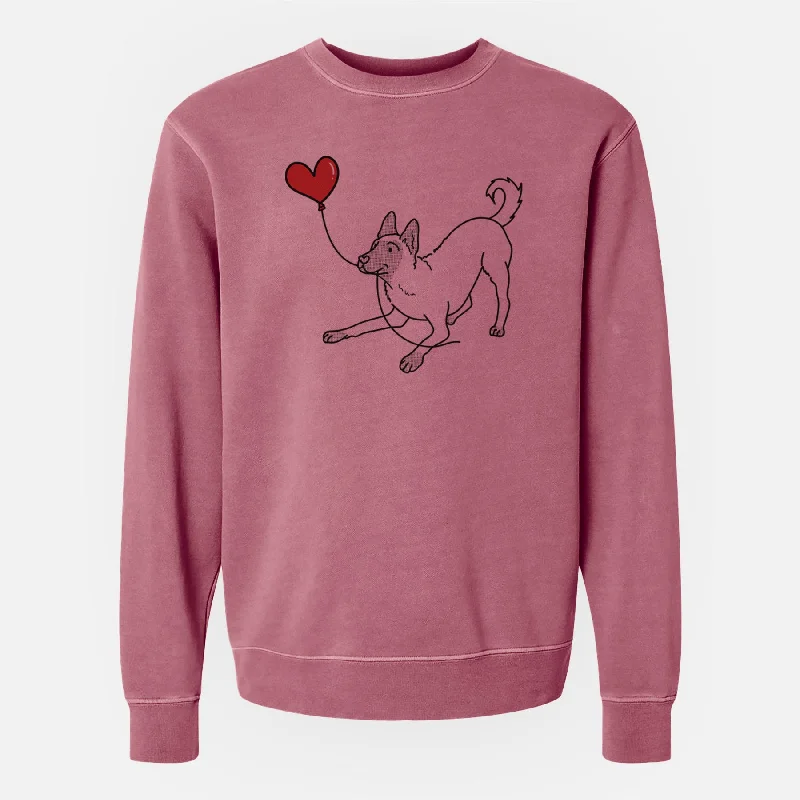 Deal Dash loose fit athletic hoodieBelgian Malinois Heart String - Unisex Pigment Dyed Crew Sweatshirt Deal Dash loose fit athletic hoodieBelgian Malinois Heart String - Unisex Pigment Dyed Crew Sweatshirt