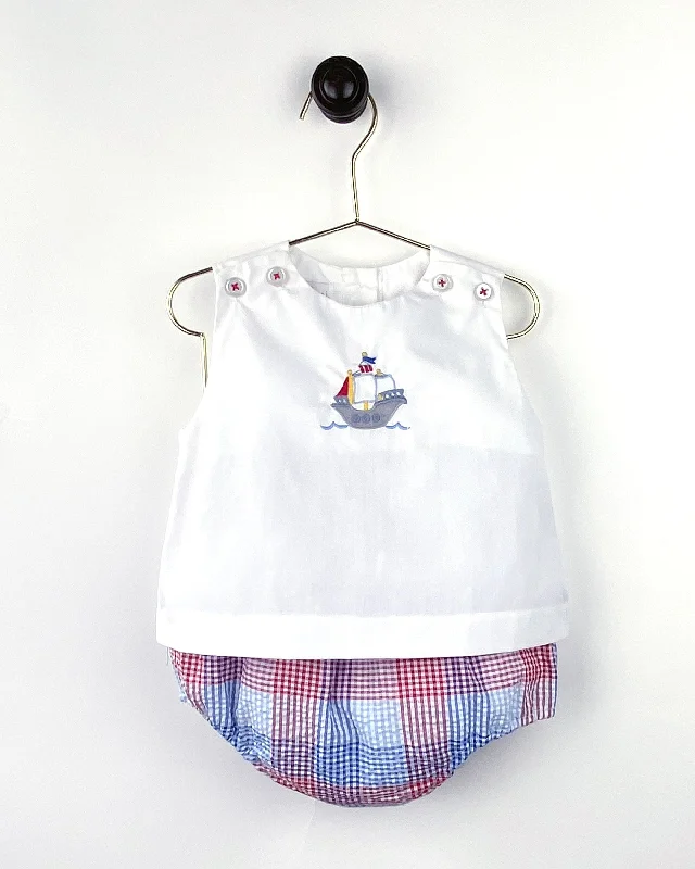 Fantastic Offers off-shoulder dressNautical Infant Bloomer Set