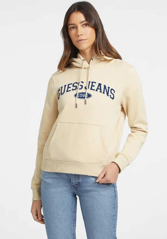 Limited Time Offer oversized pullover hoodieGuess Womens Chenille Logo Patch Hoodie, Cream Limited Time Offer oversized pullover hoodieGuess Womens Chenille Logo Patch Hoodie, Cream