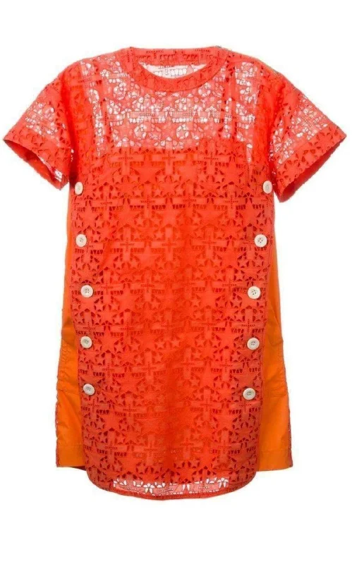 Warehouse Sale summer floral dressLace Trim Sangallo Dress