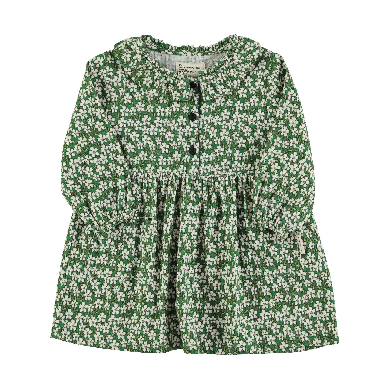 Green flowers collar dress by Piupiuchick