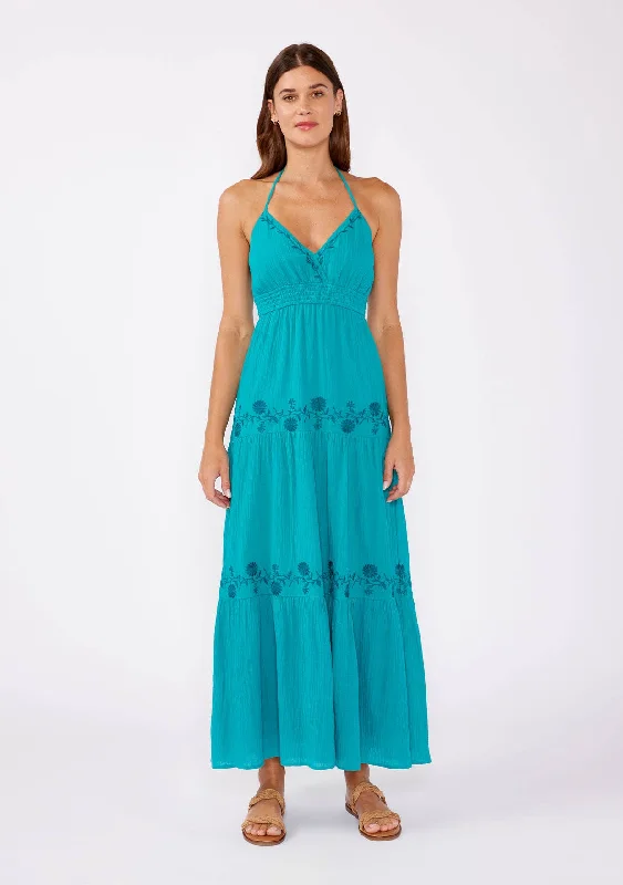 Friends and Family Sale velvet dressBOHO EMBROIDERED TIERED DRESS