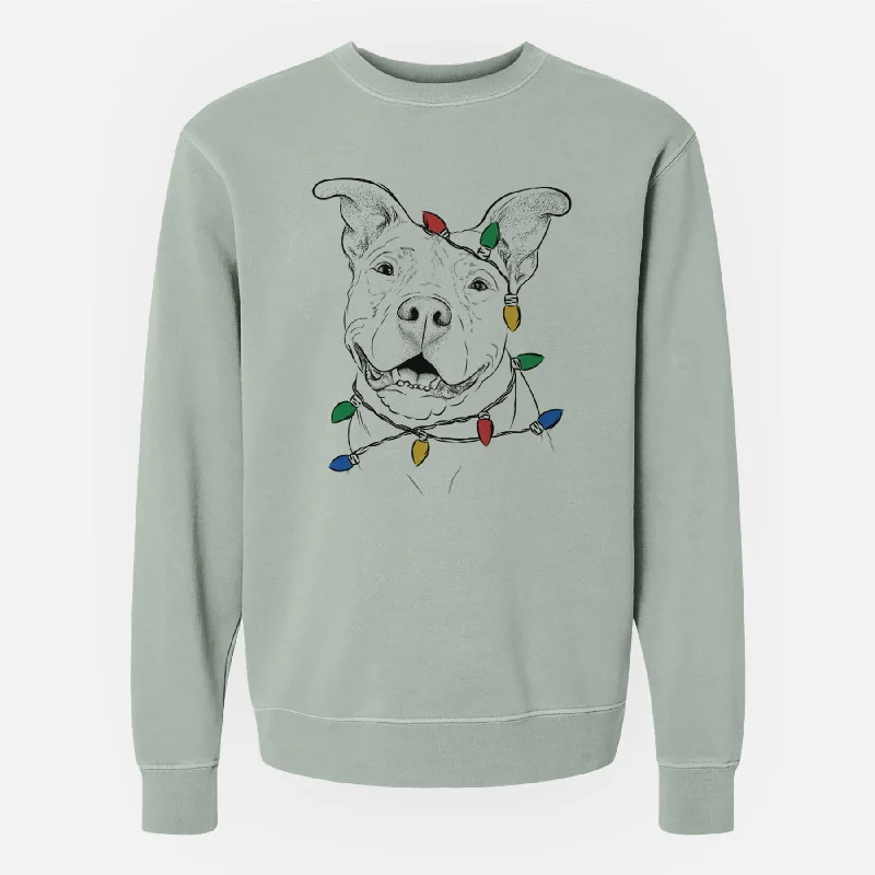 Can't Miss oversized gym sweatshirtChristmas Lights Malibu the Staffordshire Terrier/Pitbull Mix - Unisex Pigment Dyed Crew Sweatshirt Can't Miss oversized gym sweatshirtChristmas Lights Malibu the Staffordshire Terrier/Pitbull Mix - Unisex Pigment Dyed Crew Sweatshirt
