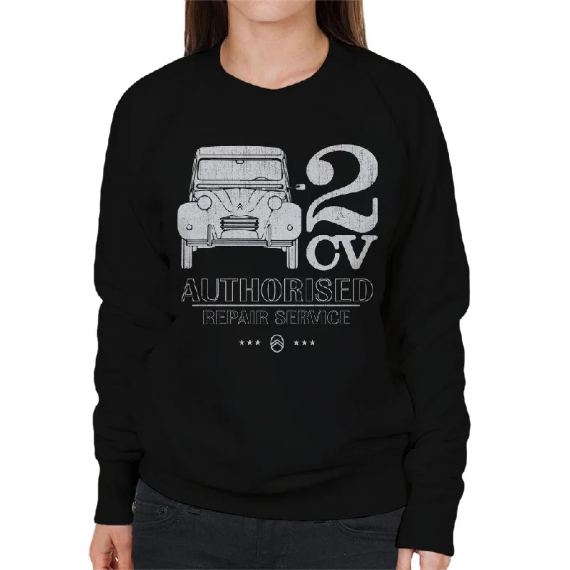Doorbuster Deal urban sports sweatshirtCitroën 2CV Authorised Repair Service White Logo Women's Sweatshirt Doorbuster Deal urban sports sweatshirtCitroën 2CV Authorised Repair Service White Logo Women's Sweatshirt