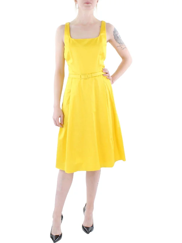 Daily Deals one-shoulder dressWomens Sleeveless Knee-Length Midi Dress