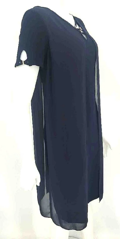 JOSEPH RIBKOFF Navy Embellishment Layered Size 8  (M) Dress