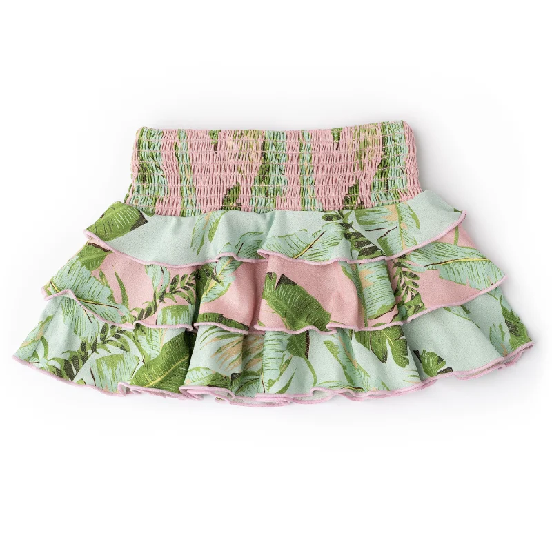Deep Discounts denim dressCabana Palms Ruffle Skirt