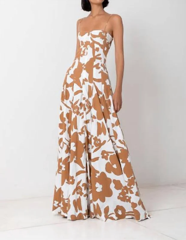 Final Markdown chic dressBandeau Spaghetti Strap Maxi Dress In Dusty Dahlia