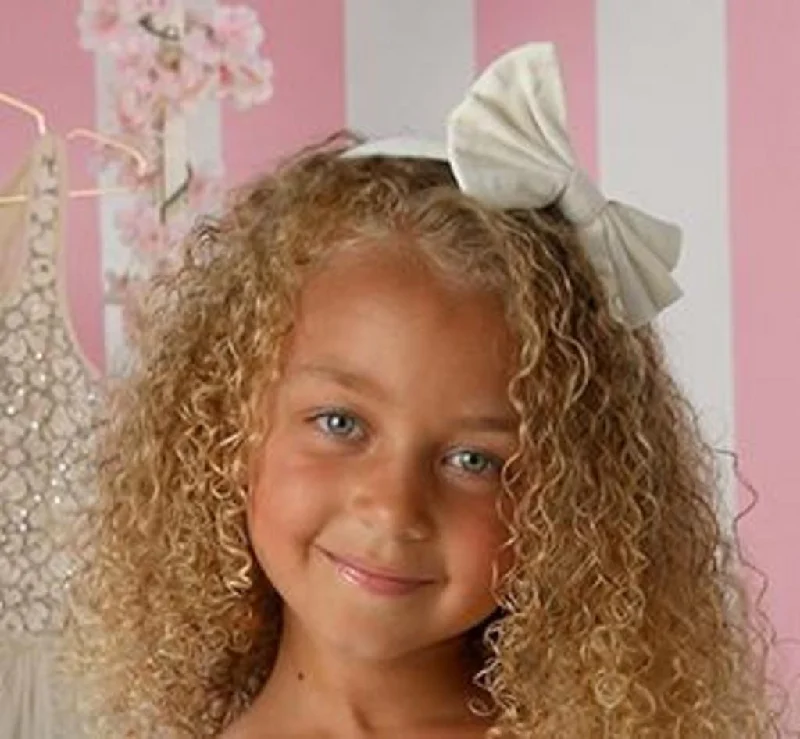 Price Fest sleeveless dressWhite Twill Bow Headband