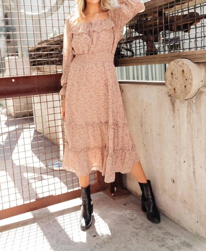 Weekend Deal stylish party dressMila Midi Dress In Rust