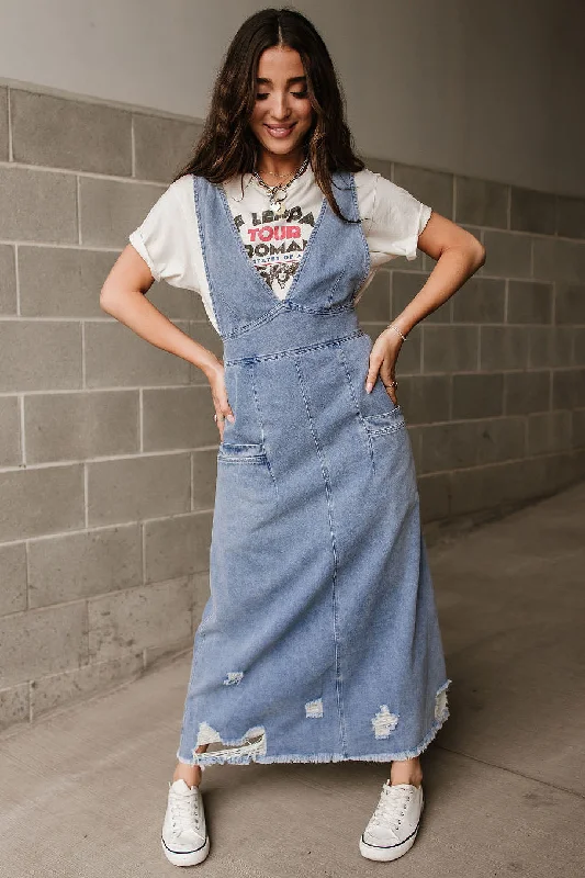 Limited Stock Maren Denim Maxi Dress