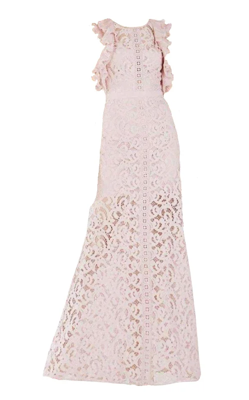 Holiday Sale trendy bodycon dressGeanna Lace Blocked Gown