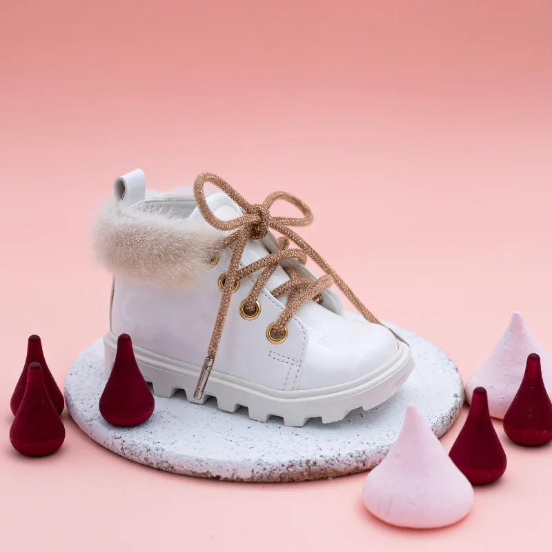 Exclusive Preview tiered dressLeather White  Boot