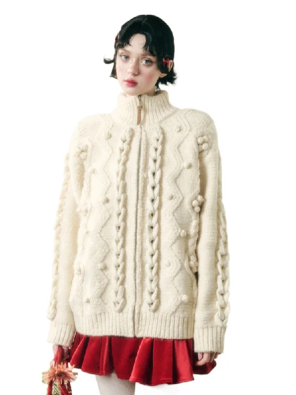 Bargain Prices breathable jacketWool Blend Cream Cloud Coat