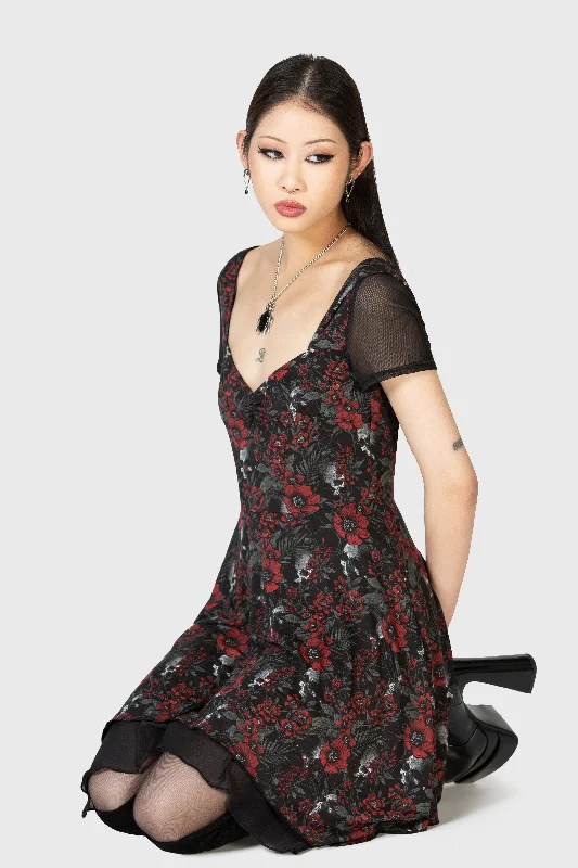 Lowest Price Crimson Decay Mini Dress - Resurrect