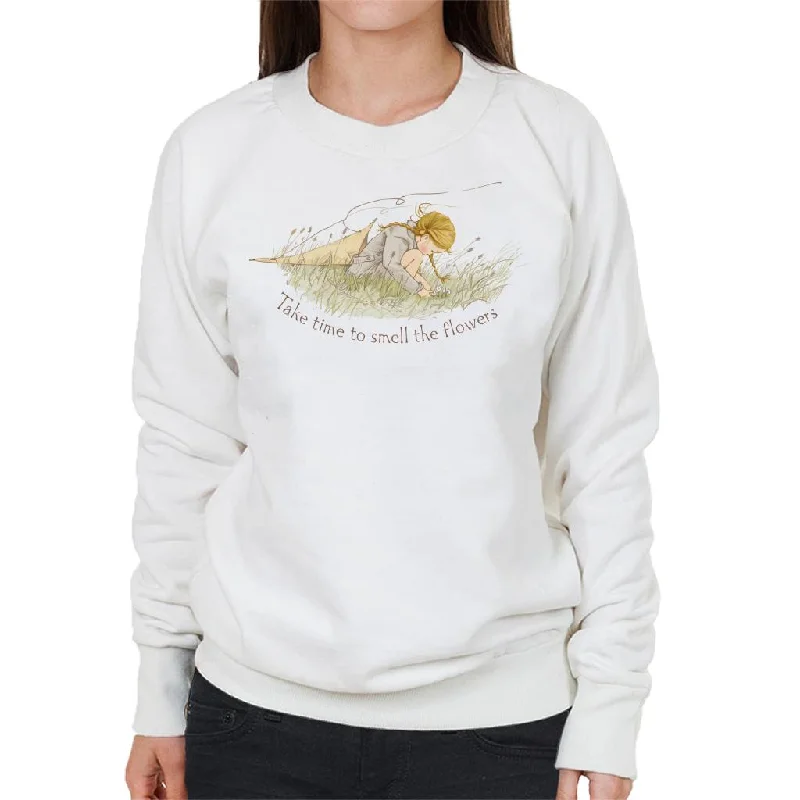 Steals and Deals minimalist gym sweatshirtHolly Hobbie Classic Take Time To Smell The Flowers Women's Sweatshirt Steals and Deals minimalist gym sweatshirtHolly Hobbie Classic Take Time To Smell The Flowers Women's Sweatshirt