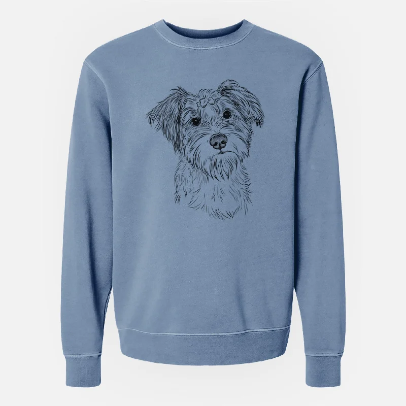 Price Fest relaxed fit sports hoodieBare Birdee the Schnauzer Mix - Unisex Pigment Dyed Crew Sweatshirt