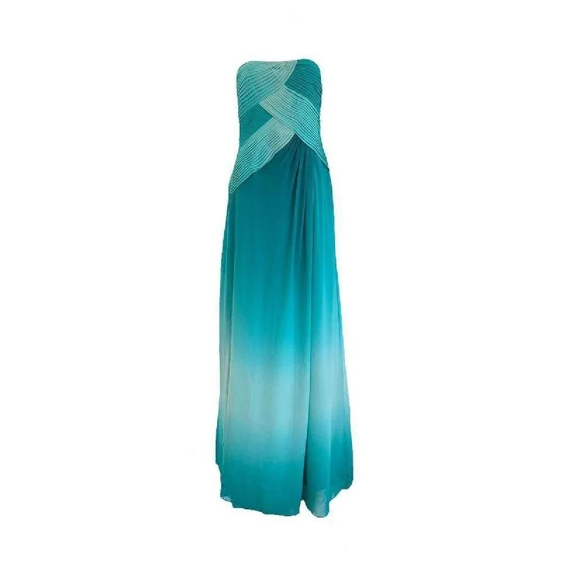 Price Blitz elegant evening dressOmbre Everglade Silk Chiffon Maxi Dress