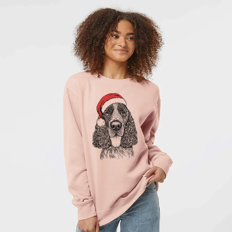 Year-End Sale cozy gym sweatshirtSanta Duke the English Springer Spaniel - Unisex Pigment Dyed Crew Sweatshirt Year-End Sale cozy gym sweatshirtSanta Duke the English Springer Spaniel - Unisex Pigment Dyed Crew Sweatshirt