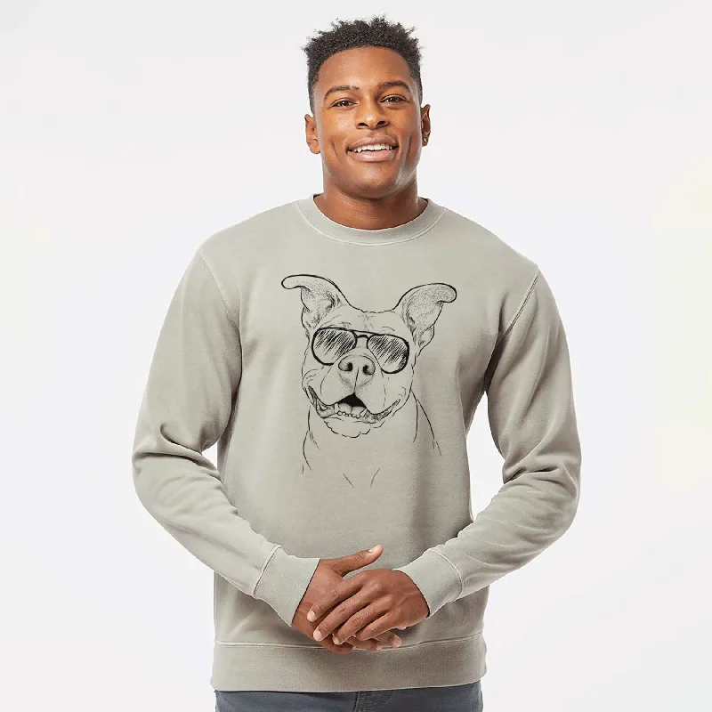 Discount Deals comfy workout wear hoodieAviator Malibu the Staffordshire Terrier/Pitbull Mix - Unisex Pigment Dyed Crew Sweatshirt Discount Deals comfy workout wear hoodieAviator Malibu the Staffordshire Terrier/Pitbull Mix - Unisex Pigment Dyed Crew Sweatshirt