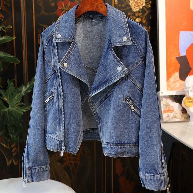 Long-sleeve Style Denim Coat Jacket Women