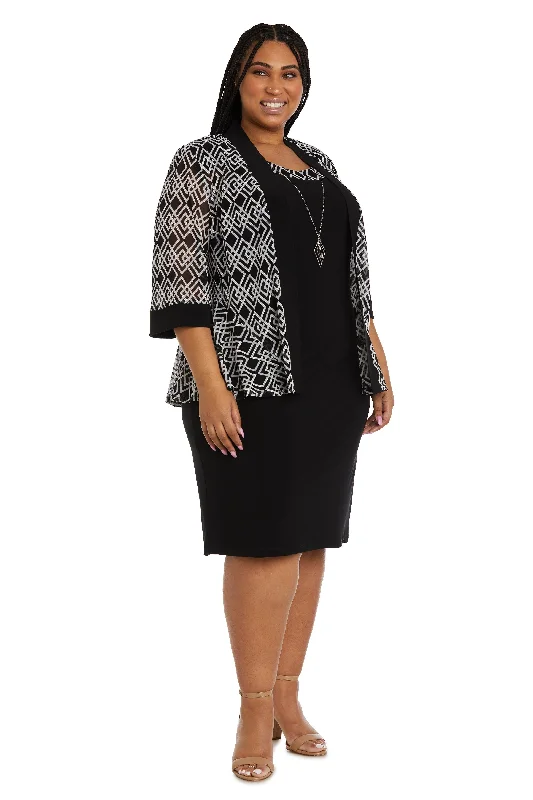 Great Bargains oversized dressR&M Richards 9709W Plus Size Short Jacket Dress