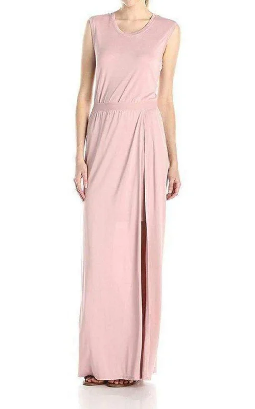Unmissable Offer chic slip dressPink Mylie Front Slit Long Dress