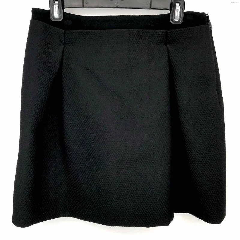 VALENTINO Black Wool & Silk Pleated Size 10  (M) Skirt