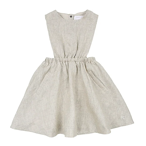 Pinafore dress w/pockets by Jouet