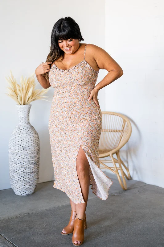 Closeout Sale Maggie Floral Midi Dress: FINAL SALE