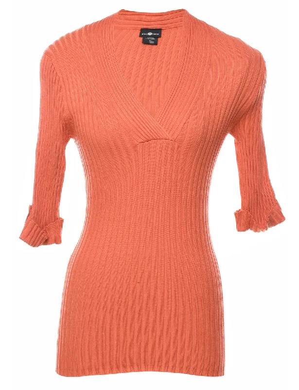 Huge Savings elegant coatTerracotta Stretchy Jumper - S