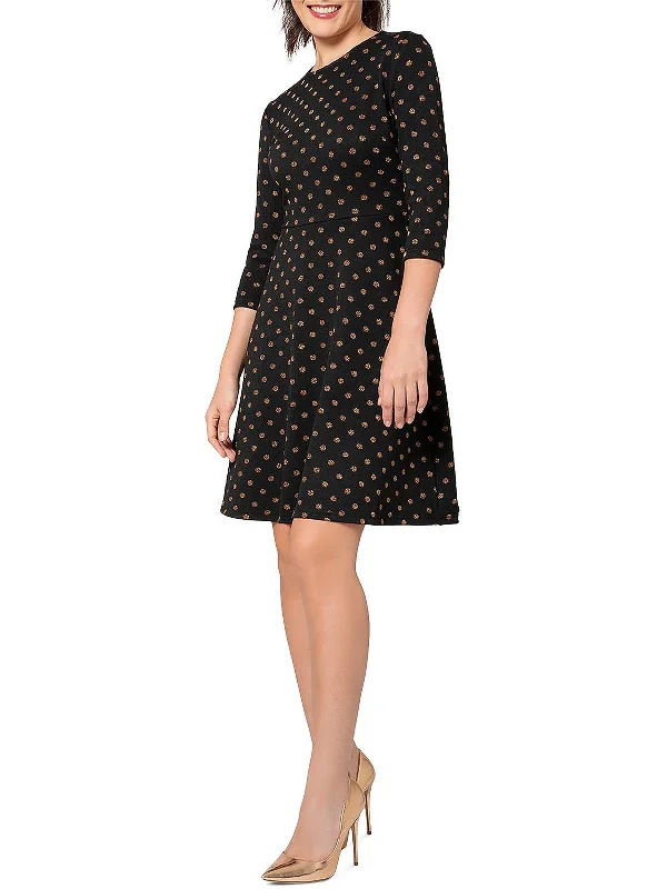 Year-End Sale playful dressKatherine Womens Polka Dot Metallic Midi Dress