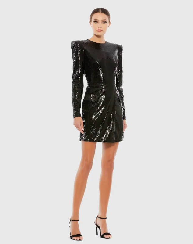 Sequined Structured Faux Blazer Mini Dress - FINAL SALE