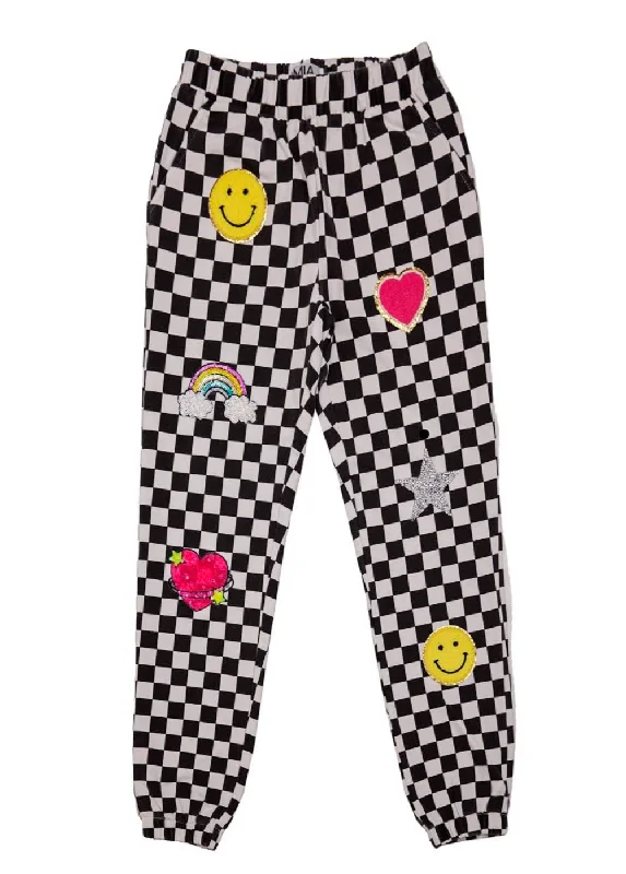 Deal of the Week fitted dressBlack Checker Pant