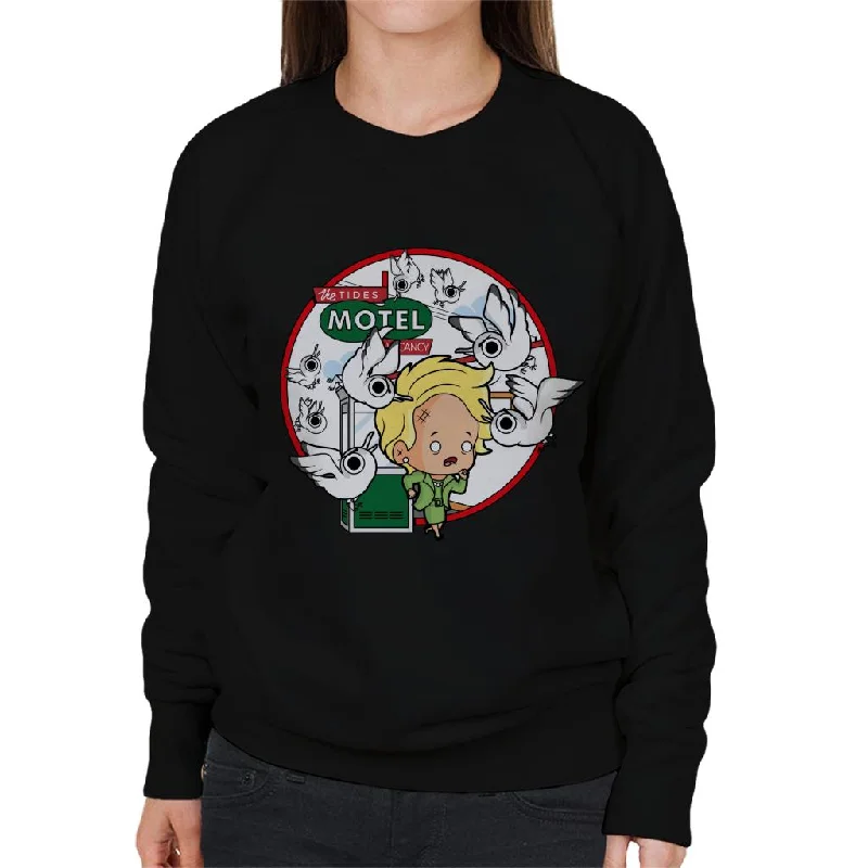 The Birds Cartoon The Tides Motel Scene Women's Sweatshirt