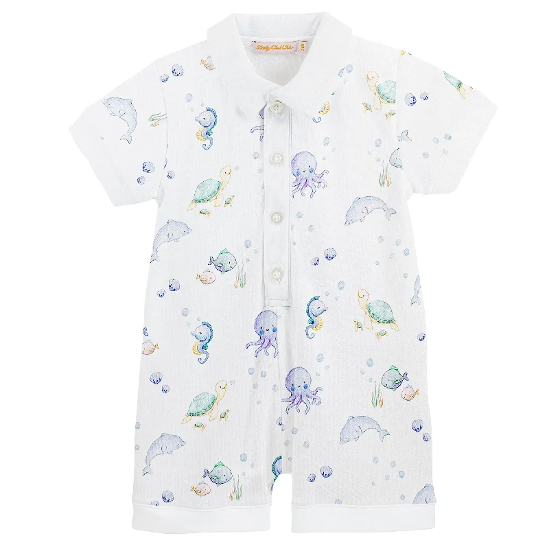 Mega Sale off-the-shoulder dressUnder the Sea Blue Romper