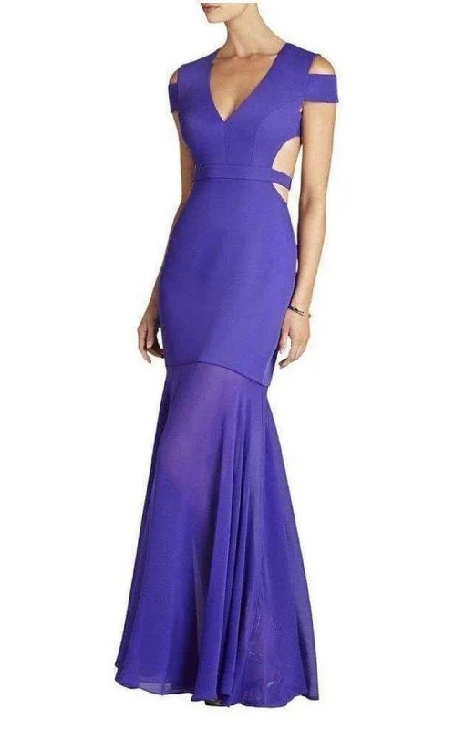 Price Reduction mini dressAva Cut Out Persian Blue Full Length Formal Dress