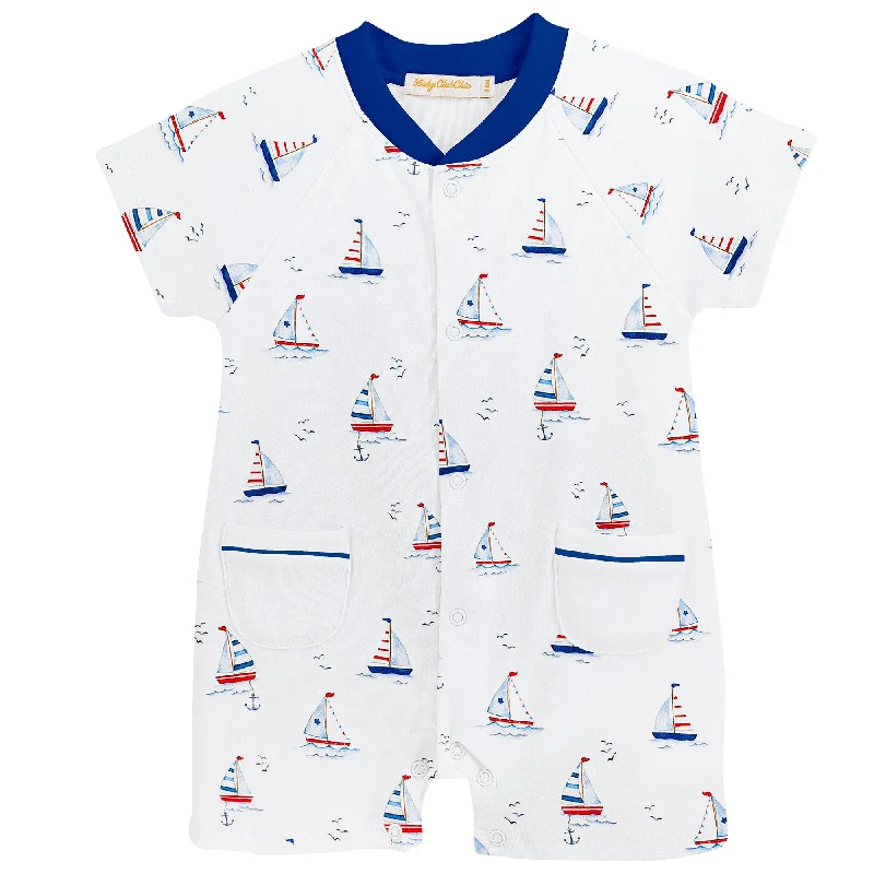 Price Drop wrap-around dressSailing Boats Romper