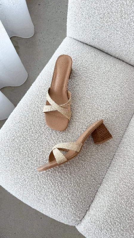 Quick Sale Wila Heel - Natural Raffia