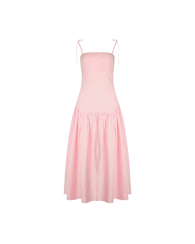 Price Buster TRULLI MAXI DRESS PINK GINGHAM